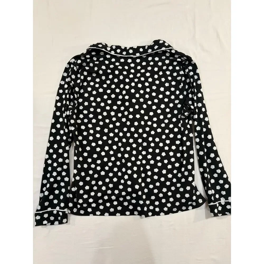 Kate Spade Black & White Loungewear Pajama Top
